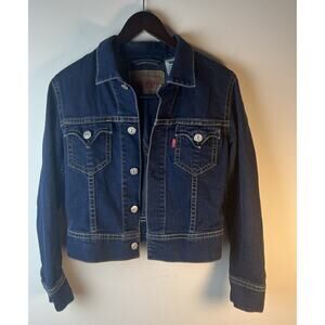 Y2K Levis Denim Jacket Womens M Blue Jean Type 1 Iconic Trucker